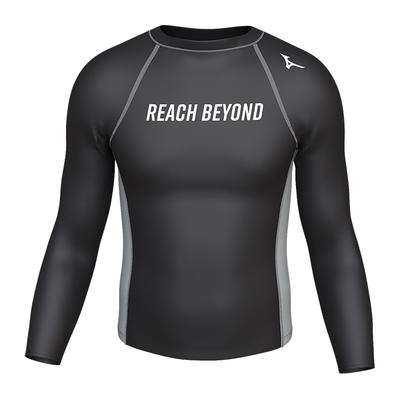Koszulka Sportowa do Pływania z Długim Rękawem Szybkoschnąca Oddychająca Odporna na Chlor Ochrona przed Słońcem Strój do Surfingu na Gorące Źródła Męski Top Czarny N2CA2102