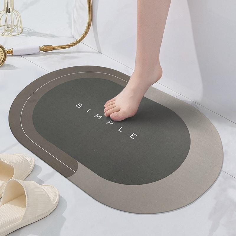 

40*60 см Napa Skin супер впитывающий коврик для ванной быстросохнущий ковер для ванной нескользящий пол маслостойкий кухонный домашний коврик Oval shape кофейный