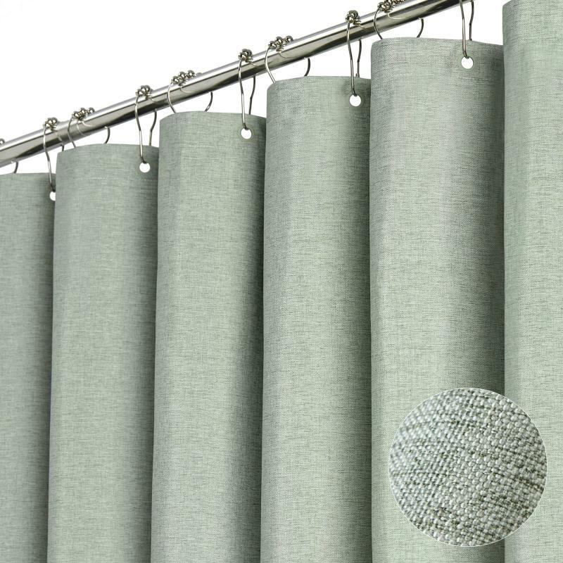 

Linen-Look Shower Curtain