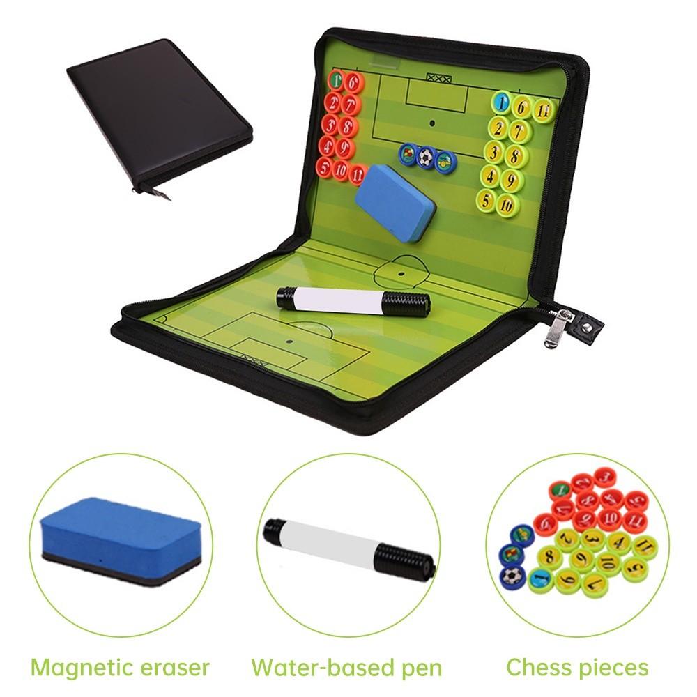 Allenatore di Calcio Cartella Tattica da Calcio Strumento di Assistenza Lavagna Tattica Magnetica Pieghevole Appunti Tattici per Allenamento di Calcio