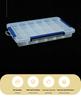 24-Grid 3-Button Safety Jewelry Box PP Transparent Modern Multifunction Storage with Detachable Screw for Jewelry Components