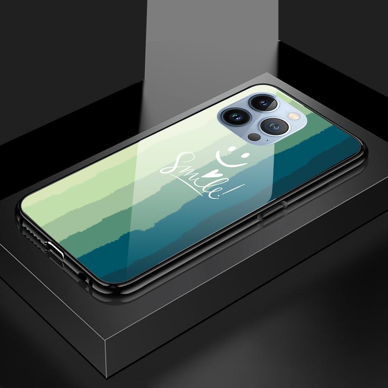 Tempered Glass Phone Case For OPPO Reno13 Reno14 Realme 11 12Pro 14 GTNeo6 C21Y C53 C75 OnePlus Nord2 NordCE3Lite Soft Edge Shockproof Smooth Shell