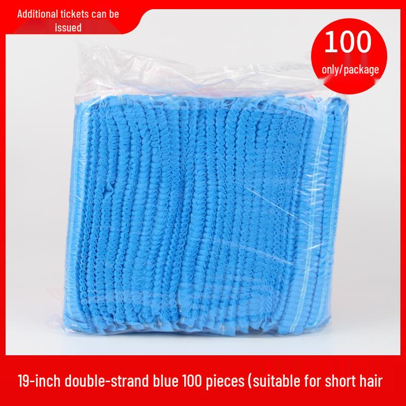 Thickened Disposable Non-Woven Mesh Caps for Dustproof Hair Protection in Workshops, Beauty Salons, and Food Prep