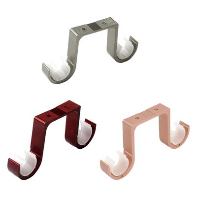 Aluminum Alloy Double Curtain Rod Holders Install Rods for Drapery Rod 3-Color
