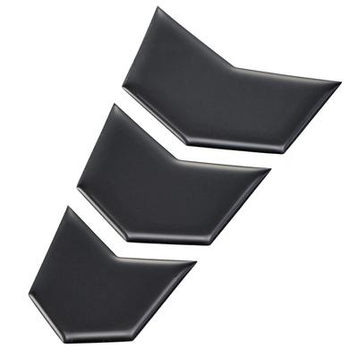 Daytona Motorcycle Tank Pad Scratch Prevention 94870 Stickers, 3-Piece Set, Small, Black,