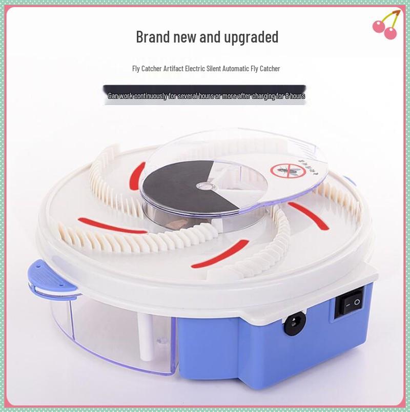 Rechargeable Electric Fly Swatter & Automatic Rotating Fly Catcher Cage