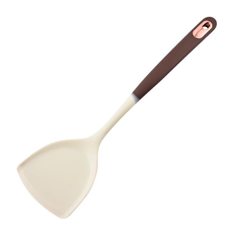 Heat Resistant Wooden Handle Spatula Soup Spoon Skimmer Home Cooking Spatula Non-Stick Cooking Set Kitchen Utensils
