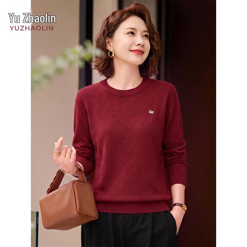 YUZHAOLIN Women's Diamond Jacquard Knit Sweater