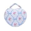 Cute Love Storage Bag Stylish Quilting Cotton Floral Pattern Makeup Bag with Handle Shredded Flower Cosmetic Organizer