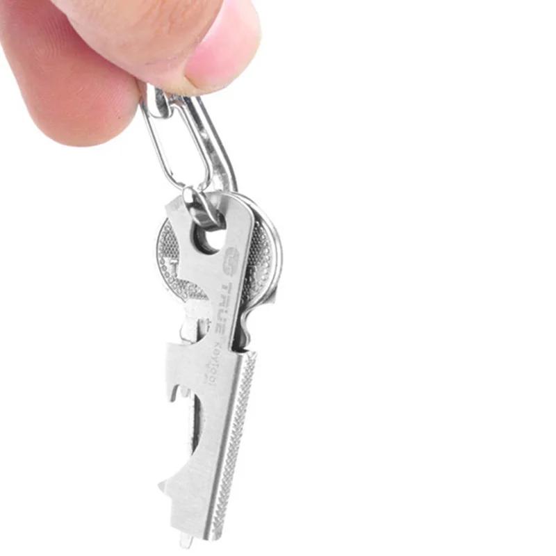 8 In 1 Key Ring Keychain Multifunction Carabiner Gear Clip Pocket Quickdraw Multipurpose Gadget Multitool Multi Keytool New