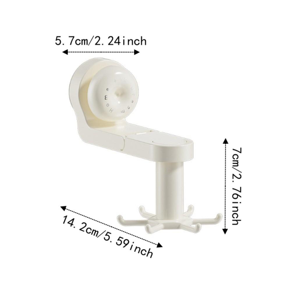 Space-Saving Kitchen Rotating Hook Six-Claw Suction Cup Hook Home Organization