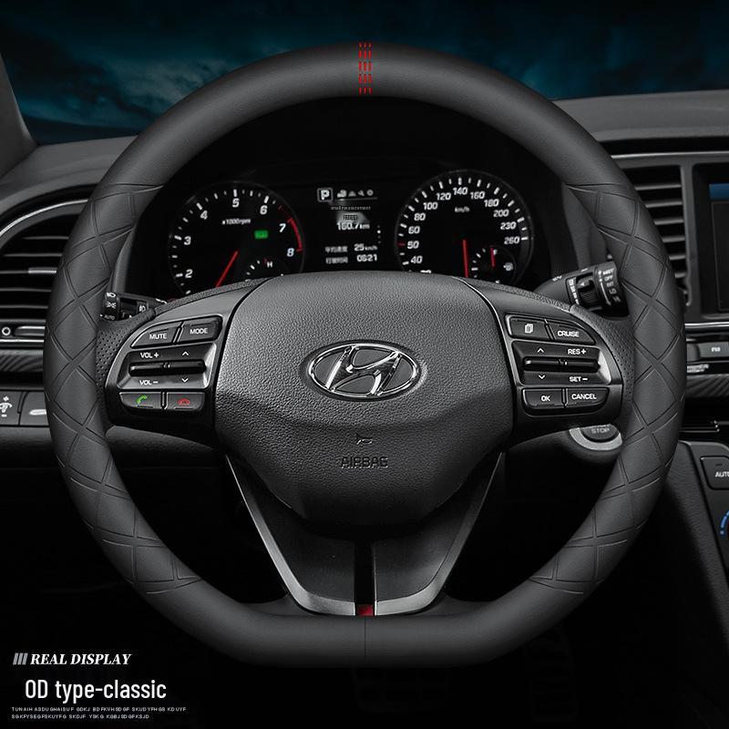 Universal All-Season Steering Wheel Cover for Hyundai: Festa, Sonata, Elantra, Reina, ix35, Mistra, ix25