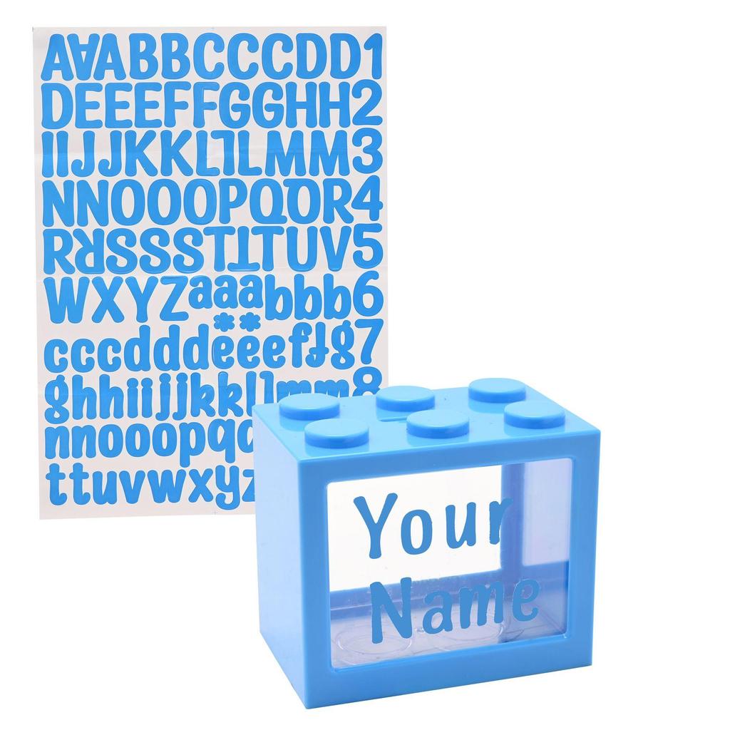 Celebrations Bank Blox Personalisable Alphabet Money Pot Set