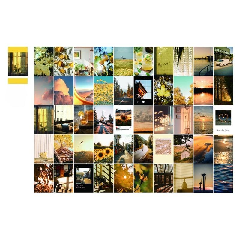 50pcs Landscape Stickers Kawaii Scrapbooking Paper Supplies Junk Journal Decor Craft Stationery DIY Diary Stickers