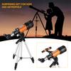 70mm Astronomical Telescope 150X High Power Monocular Telescope Refractor Spotting Scope with 5*24 Finder Scope Tripod Moon Filter 3X Barlow Lens for