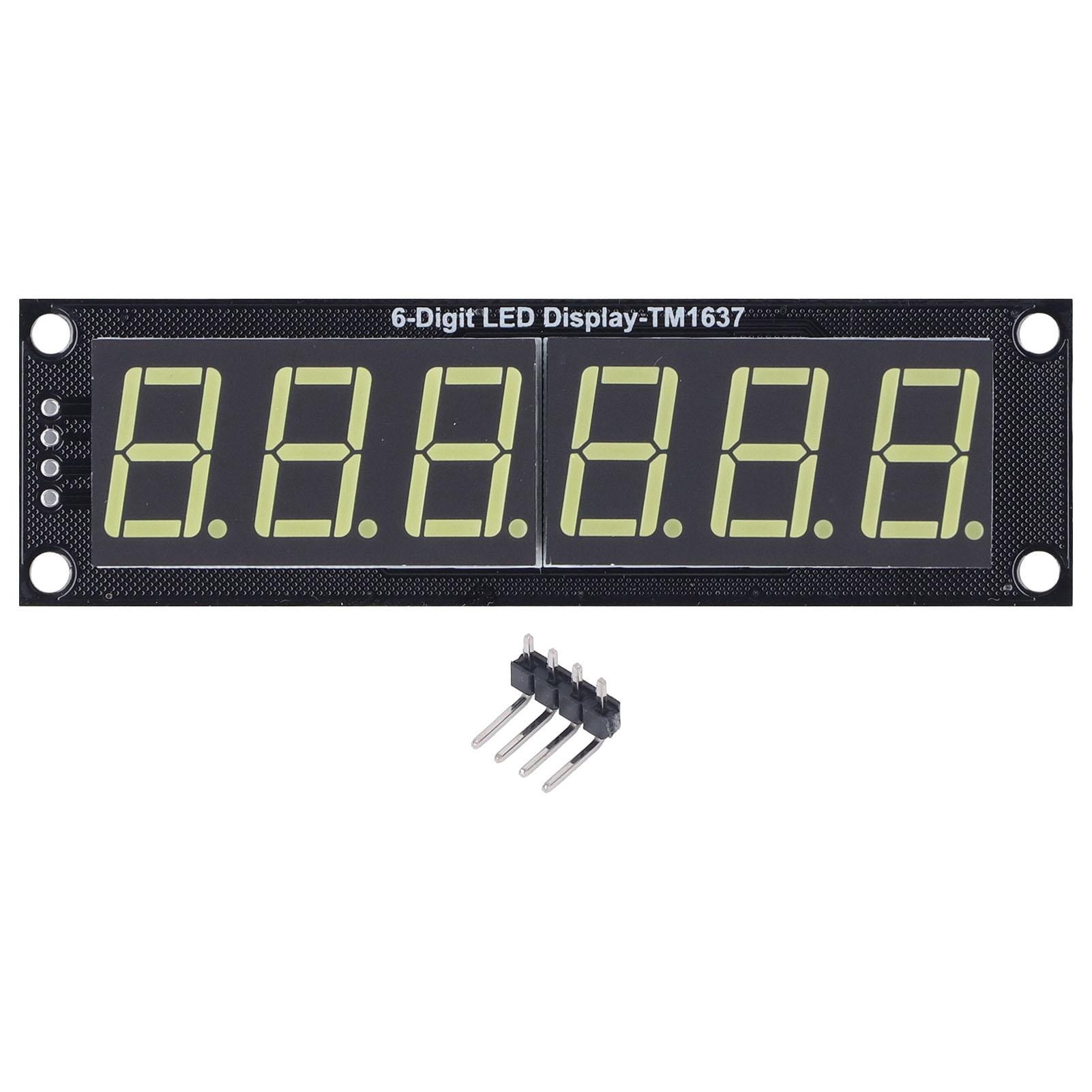 

LED Display Digital Tube 6 Digit 7 Segment Decimal White Light Digital Display Module