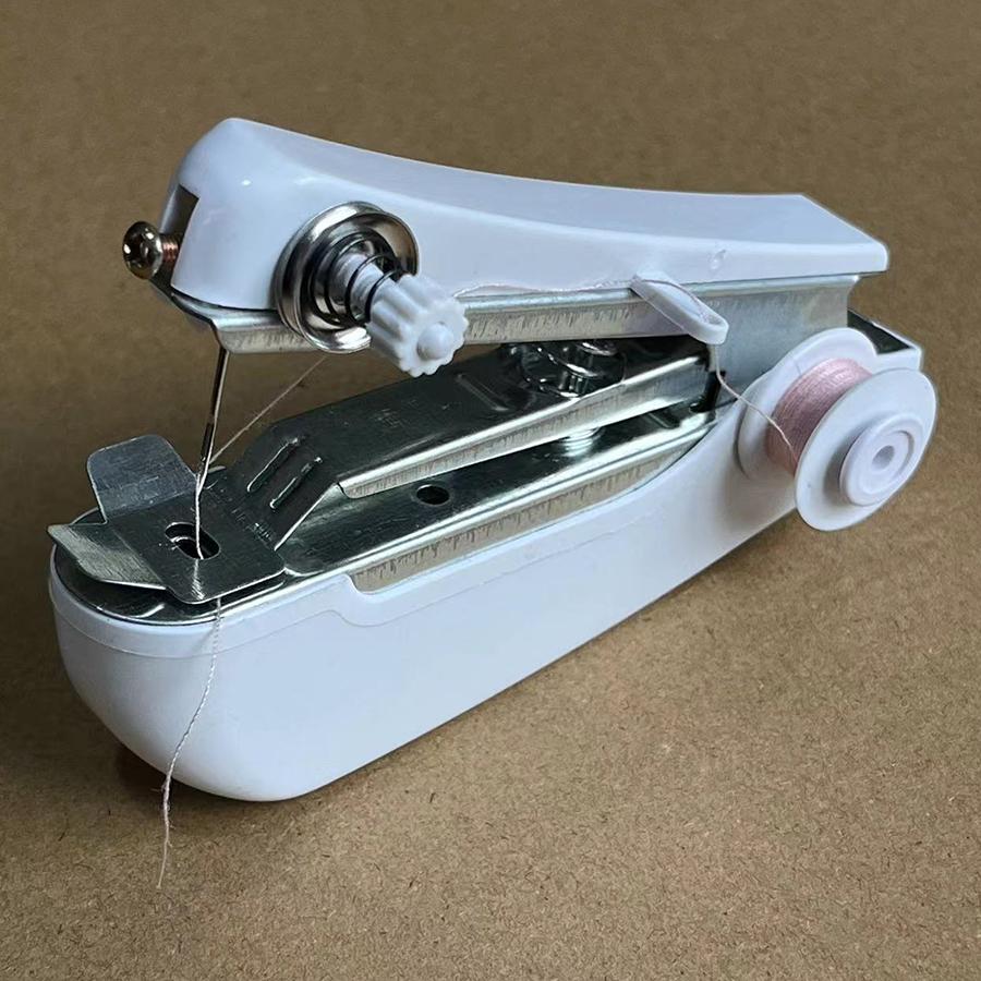Portable Handheld Mini Sewing Machine Manual Compact Easy-to-Use Sewing Tool Adjustable Tension Knob Quick Repairs Outdoor JXB
