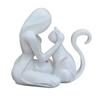 Abstract Women Cat Figurine 3D Printed Female Kitten Statue Sculpture Home Office Desktop Decoration Ornament