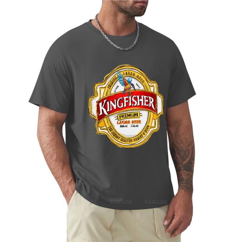 Men Tshirt Brand Tops Summer Kingfisher Lager POP TShirt Funny T Shirt Boys Animal Print Shirt Tshirts Man Funny T Shirts