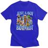 Just A Boy Brainrot Who Love Meme T Shirt for Men 100 Cotton Tshirt Casual Streetwaer Short Sleeve Tee Shirt Clothing Gift