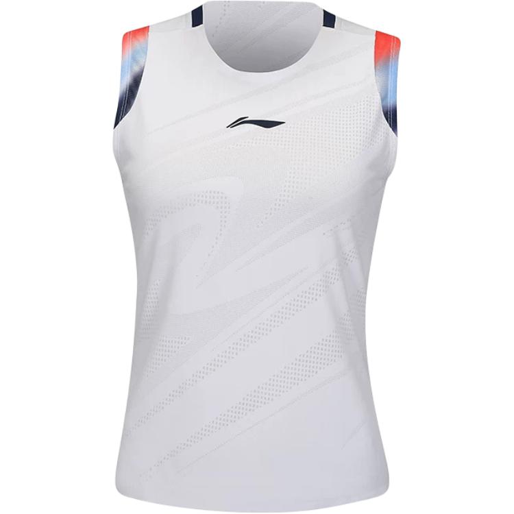 Li Ning Sports Casual Simple Color Block Quick Dry Vest Unisex Vests White AAYV104-1