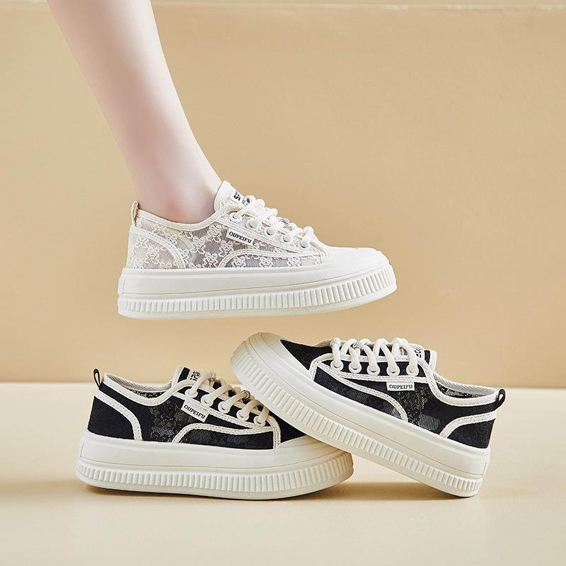 Summer mesh espadrilles new female student platform heightening sports board shoes casual shoes breathable XFF68