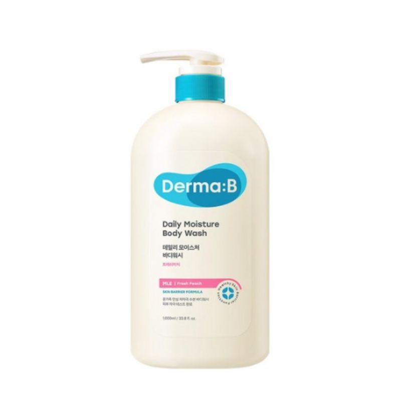 Derma:B Daily Moisture Body Wash Fresh Peach 1L – Hydrating Body Cleanser for Soft & Healthy Skin