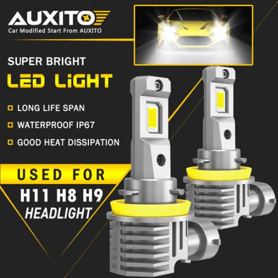 H11 LED Headlight Super Bright Kit 6500K White 24000LM HIGH/LOW BEAM EOA