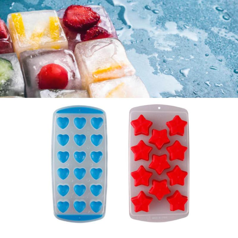 Silicone Chocolate Mold Maker Ice Cube Tray Freeze Mould Bar Pudding Star Jelly