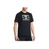 Under Armour Boxed Crew Neck Logo Short Sleeve T-Shirt Men T-Shirts Black Graphite 1386793-001