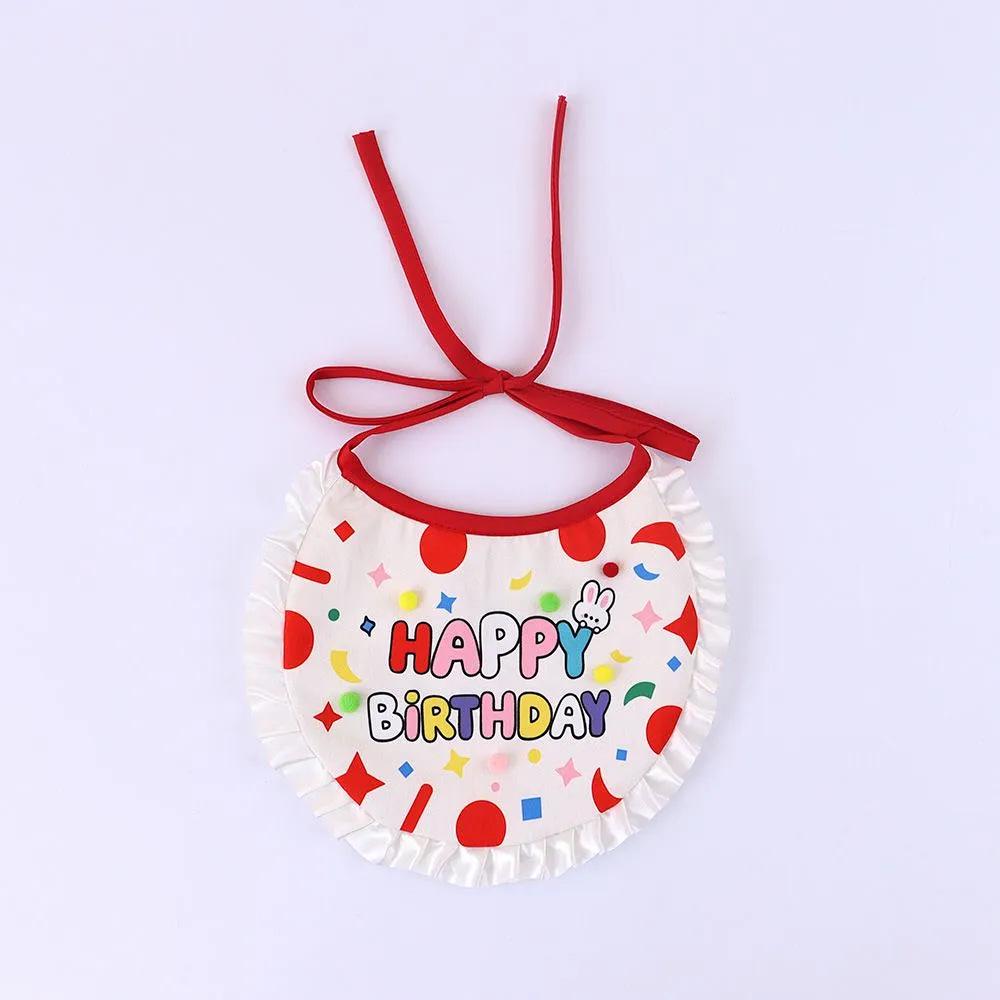 Cat & Dog Birthday Party Costume: Cute Japanese Scarf, Hat, & Bib Set