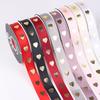 2.5cm Gold Stamping Love Ribbons Bouquets Gift Packaging Paper Ribbons Flowers Bows Ribbons