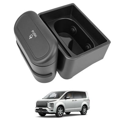 TELLIKA Delica D5 Console Box with Drink Holder Trash Car DELICA Custom Easy Car Storage Small Item Scratch and Stain Organized Storage, Can,