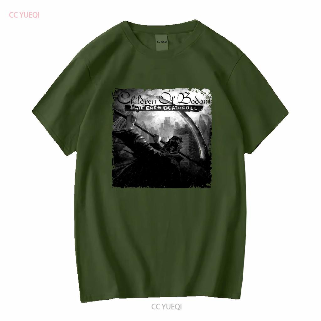 Children Of Bodom Hate Crew Deathroll Album T-Shirt Schwarz Weiß Größen S 5XL Langarm Vintage Leicht Ausgewaschen Unisex Freizeit
