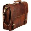 Genuine Vintage Brown Leather Messenger Bag Shoulder Laptop Bag Briefcase