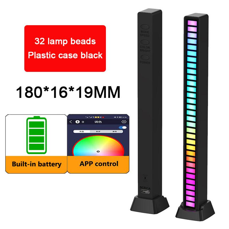 LED RGB Strip Light Music Sound Control Pickup Rhythm Ambient Lamp Atmosphere Night Lights For Bar Car Room TV Gaming Decoration