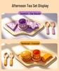 Wooden Tea Set Playhouse: Afternoon Tea Kitchen Toys for Kids Birthday Gift