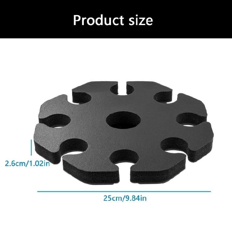 Microphone Stand Mount Mics Holder with Antislip Foam Base and 8 Slot Construction  for Studio Stage