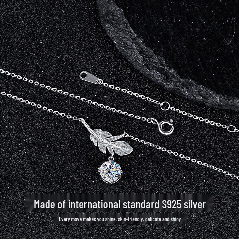 Starry Dream Feather Sterling Silver Necklace - 2025 New High-End Design