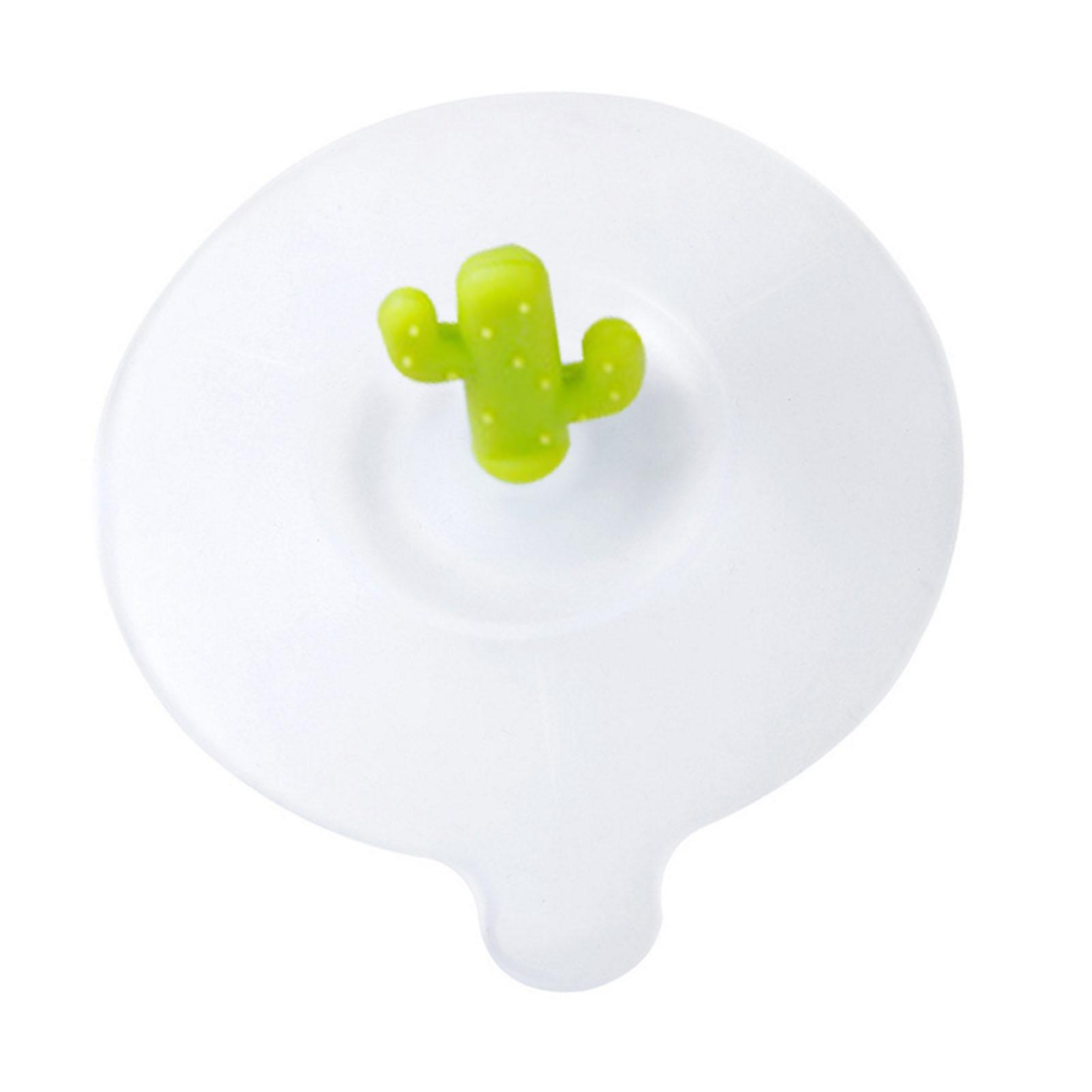 

Silicone Cup Lid Cactus Decor Round Cute Dustproof Leakage Proof Multifunctional Cup Cover