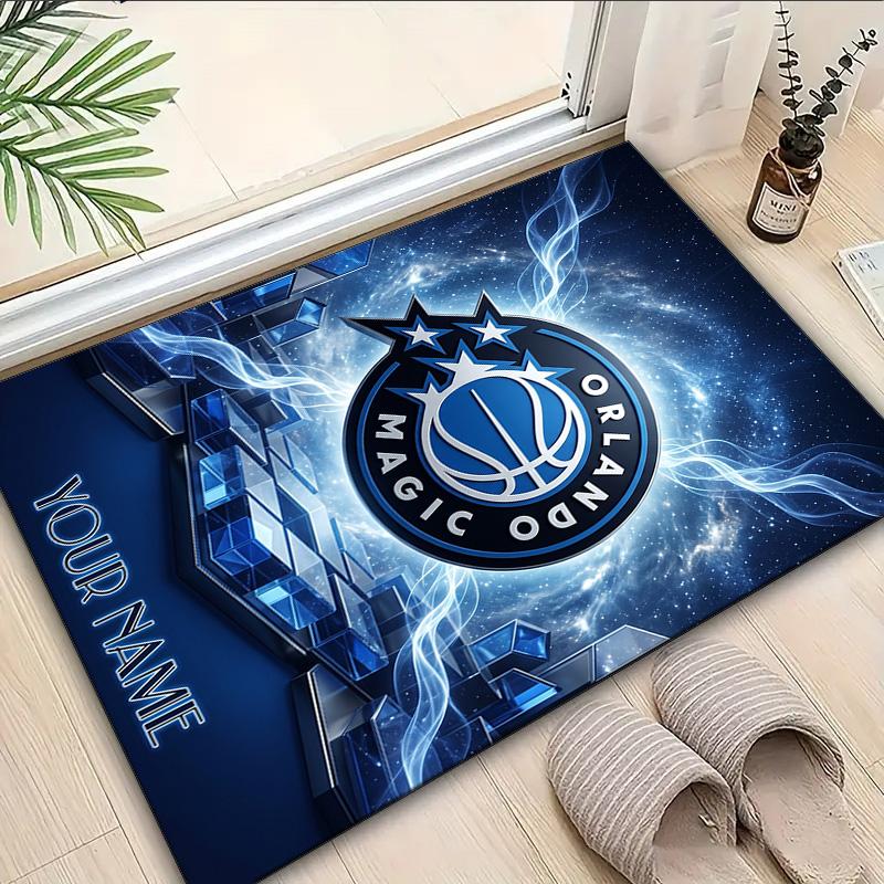 Custom Name Rug basketball Orlando Logo Area Rug Suitable for Indoor And Outdoor,Carpets for Homes, Offices,Living Rooms,Home Decor,Christmas Gift