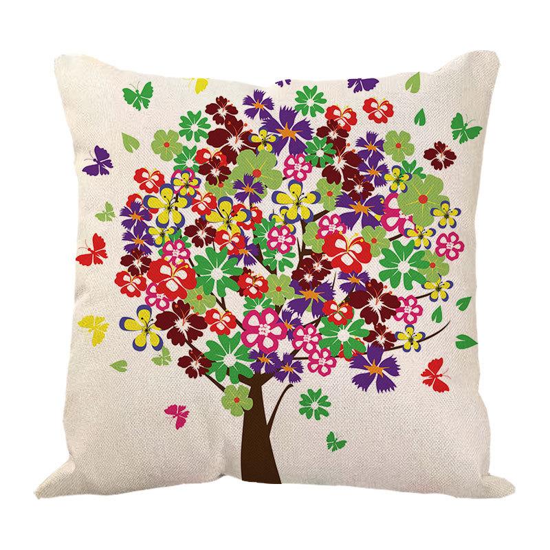Money Tree Pillow Pillow Case Home Ornament Supplies Nordic Tree Flower Pillow Case Design Sofa Cushion Cushion Cover
