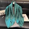 Spring Tencel Cotton Silk Scarf Fashion Classic Big Brand Style Square Scarf Shawl Women High-End Scarf Women