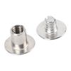 50 Set Flat Round Head Rivet Stainless Steel M4 5x6x9.5mm Binding Post Screws Set for Leatherwork