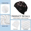 Japanese Sakura Cherry Blossoms Black Beanie Hat Unisex Warm Bonnet Cap Adults Knit Hat Headwear Vintage Street Skullies Beanies