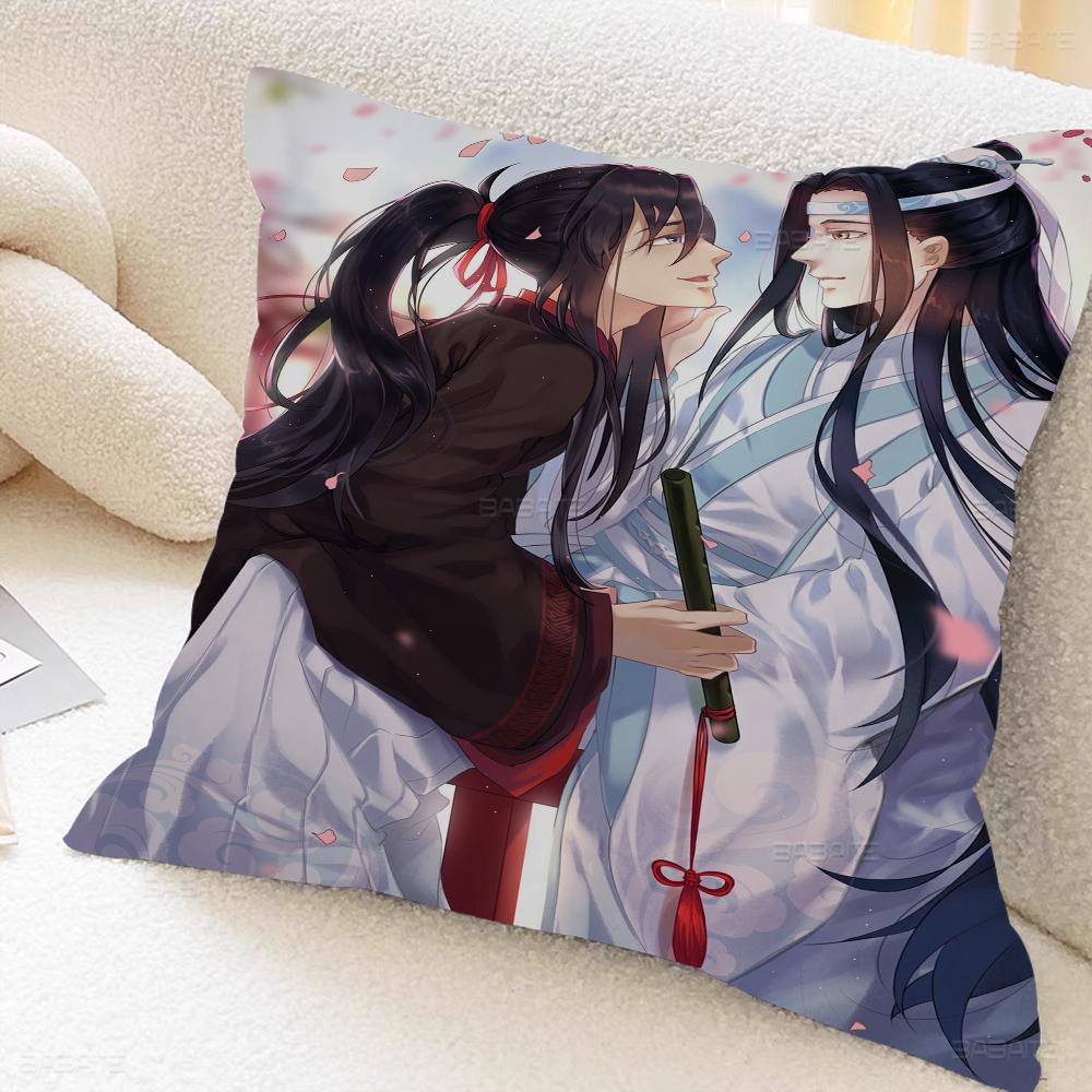 Anime Mo Dao Zu Shi Cushion Cover Car Throw Pillow Case For Sofa Car Christmas Gift 40x40cm 45x45cm