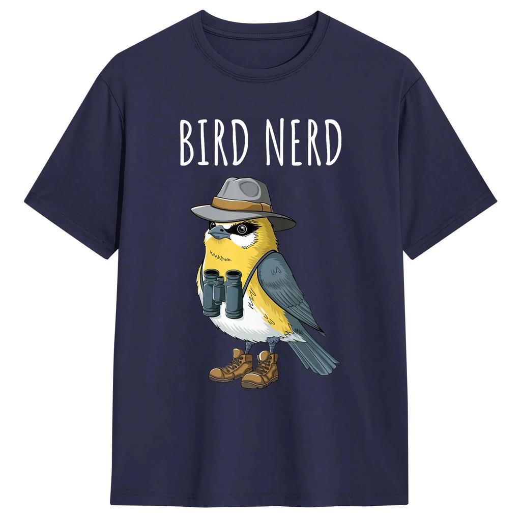Bird Nerd Bird Watching Birding Bird Lover Watcher Tshirt For Couple Summer Vintage Tshirts Crew Neck Tee Shirt Big Size Tops