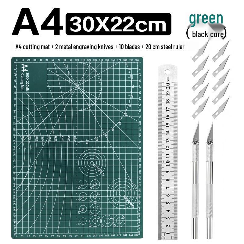 A4 3mm Thick Cutting Mat - Durable Handmade Desktop Pad for Paper Cutting & Writing