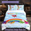 Personalized 3Pcs Bedding SetNumberblock Custom Text Duvet Cover Pillowcase Set Bedroom Gift