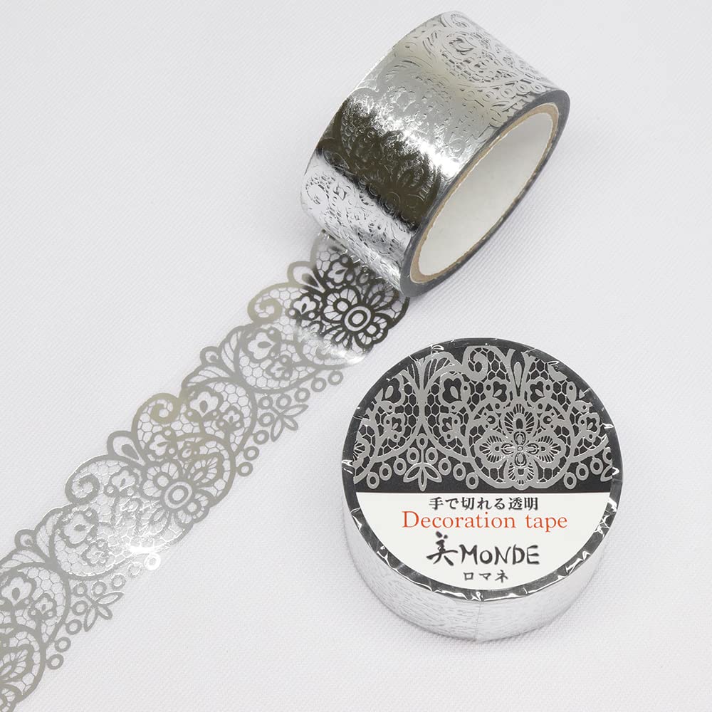 Made In Japan Kamiiso Masking Romanee 20mm X 3m GR-4080 <SAIEN Tape> (Silver Foil)